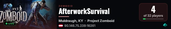 AfterworkSurvival live status badge