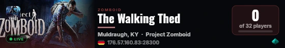 The Walking Thed live status badge