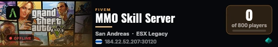 MMO Skill Server live status badge