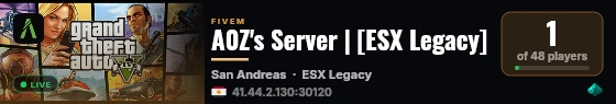 A0Z's Server | [ESX Legacy] live status badge