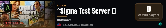 ^Sigma Test Server ☆ live status badge