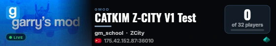 CATKIM Z-CITY V1 Test live status badge