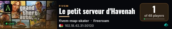 Le petit serveur d'Havenah live status badge