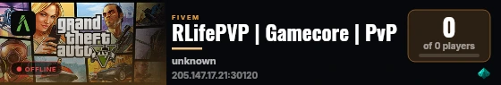 RLifePVP | Gamecore | PvP live status badge