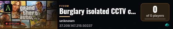 Burglary isolated CCTV camera authoring tests live status badge