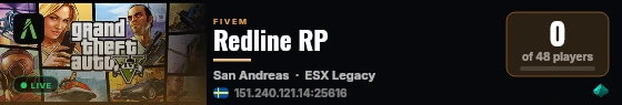 Redline RP | [ESX Legacy] live status badge