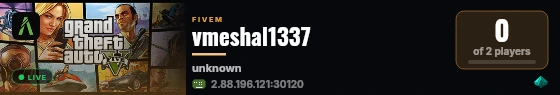 vmeshal1337 live status badge