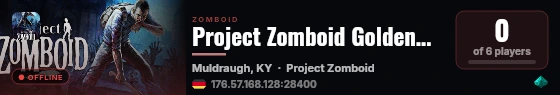 Project Zomboid GoldenRation live status badge