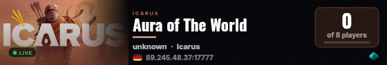 Aura of The World live status badge