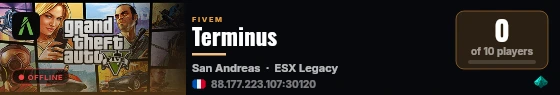 Terminus live status badge