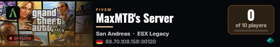MaxMTB's Server live status badge
