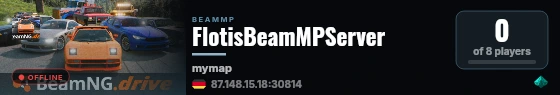 FlotisBeamMPServer live status badge