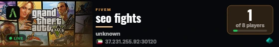 seo fights live status badge