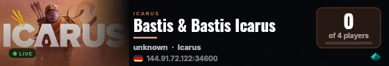 Bastis & Bastis Icarus live status badge