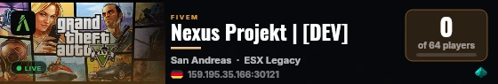 Nexus Projekt | [DEV] live status badge
