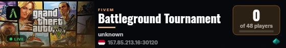 Battleground Tournament live status badge