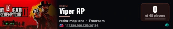 Viper RP live status badge