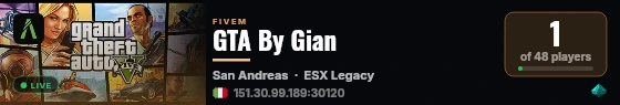 GTA By Gian | [ESX Legacy] live status badge