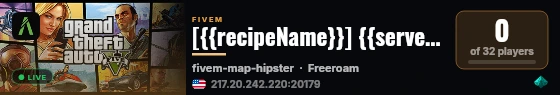[{{recipeName}}] {{serverName}} live status badge