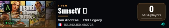 SunsetV 🧡 live status badge