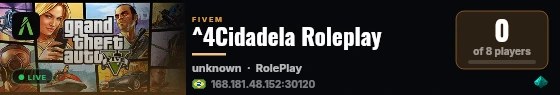 ^4Cidadela Roleplay live status badge