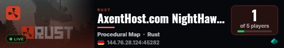 AxentHost.com NightHawk435 live status badge