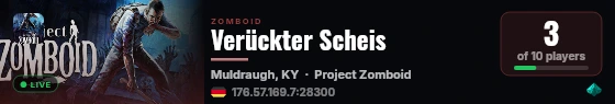 Verückter Scheis live status badge