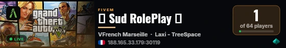 🌟 Sud RolePlay 🌟 live status badge