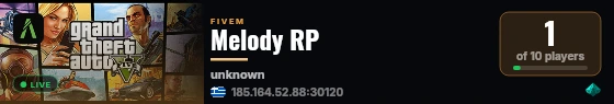 Melody RP live status badge