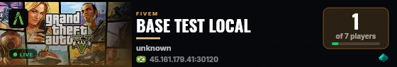 BASE TEST LOCAL live status badge