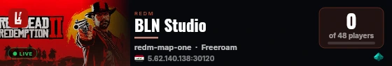 BLN Studio live status badge