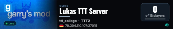 Lukas TTT Server live status badge