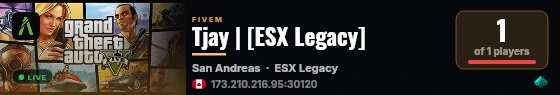 Tjay | [ESX Legacy] live status badge