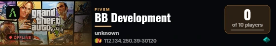 BB Development live status badge