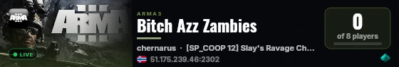 Bitch Azz Zambies live status badge