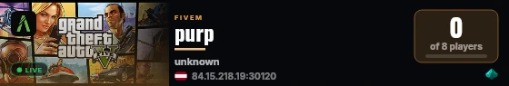 purp live status badge