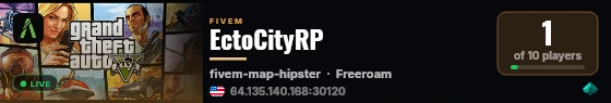 EctoCityRP live status badge