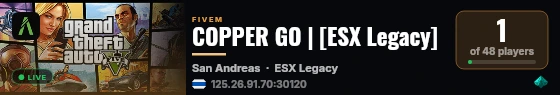 COPPER GO | [ESX Legacy] live status badge