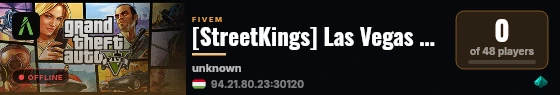 [StreetKings] Las Vegas Roleplay live status badge