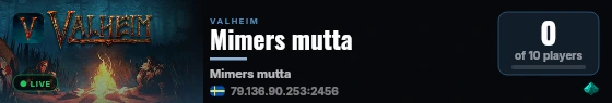 Mimers mutta live status badge