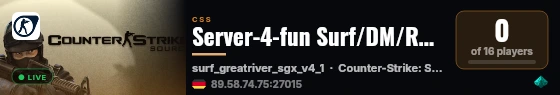 Server-4-fun Surf/DM/RPG/RTV/FastDL live status badge