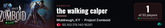 the walking calper live status badge