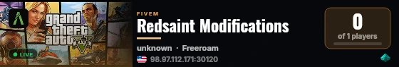 Redsaint Modifications live status badge