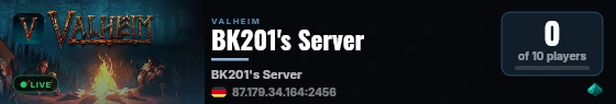 BK201's Server live status badge