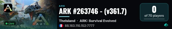 ARK #263746 - (v361.7) live status badge