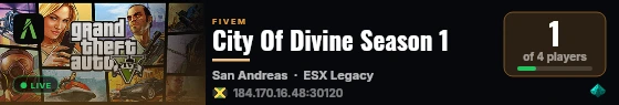 City Of Divine Season 1 live status badge