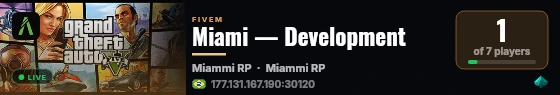 Miami — Development live status badge