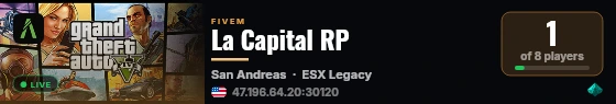 La Capital RP live status badge