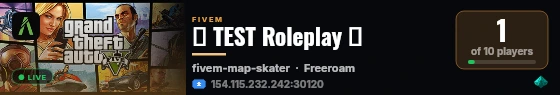 🌐 TEST Roleplay 🌐 live status badge
