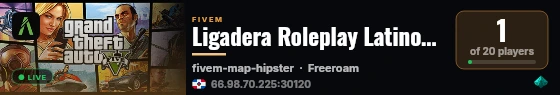 Ligadera Roleplay Latinoamérica live status badge